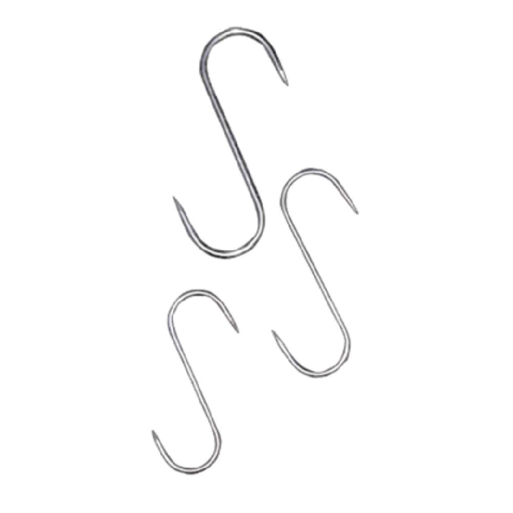 Omcan 10499 (10499) "S" Hook 180mm X 6mm (7" X 1/4") Stainless Steel