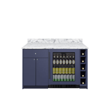 Summit MESAMN33 - Turnkey Mesa Dry Bar, ADA-height, Midnight Navy Finish