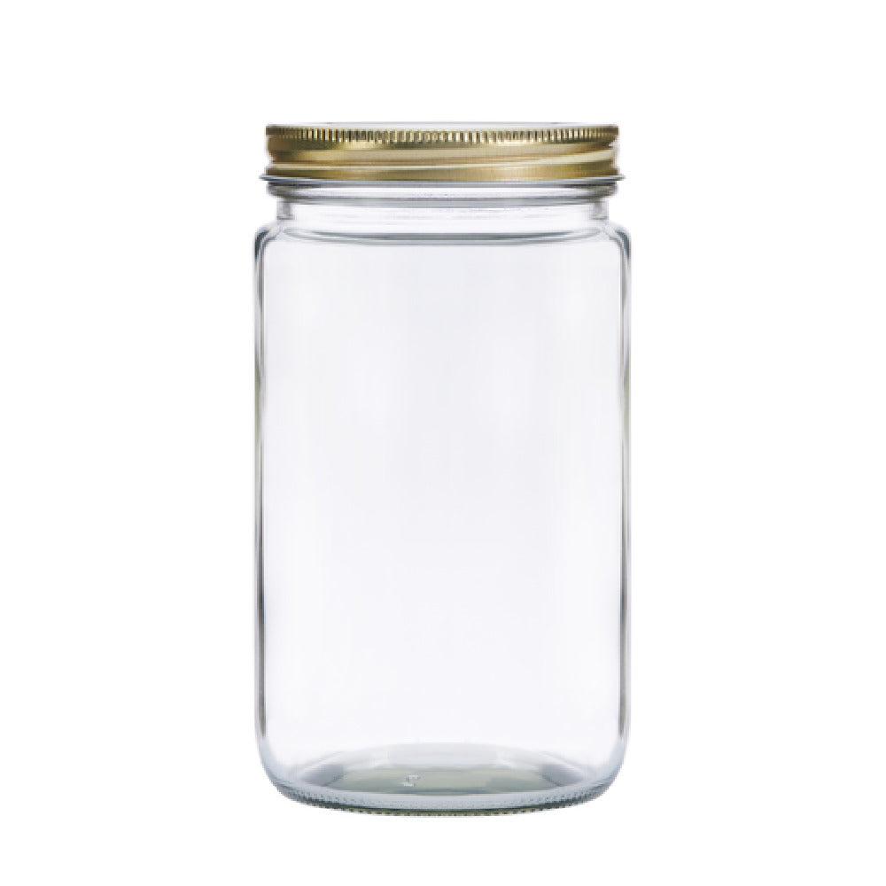 Libbey 109151 Jar With Metal Lid Set 32 Oz./56.2 Cl./562 Ml. Glass