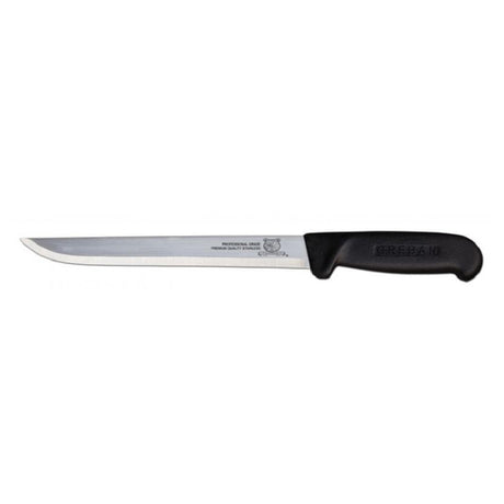 Omcan 11834 (11834) Fillet Knife 8" Straight Blade Black Handle