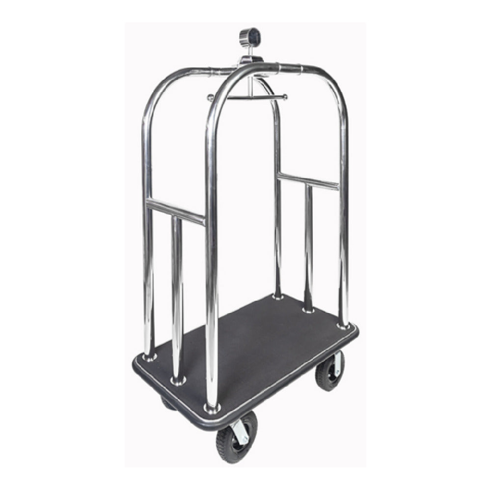 Central Specialties 3799BK-080-BLK Rondo Bellman Cart 44"W X 24"D X 75"H 800 Lb. Capacity