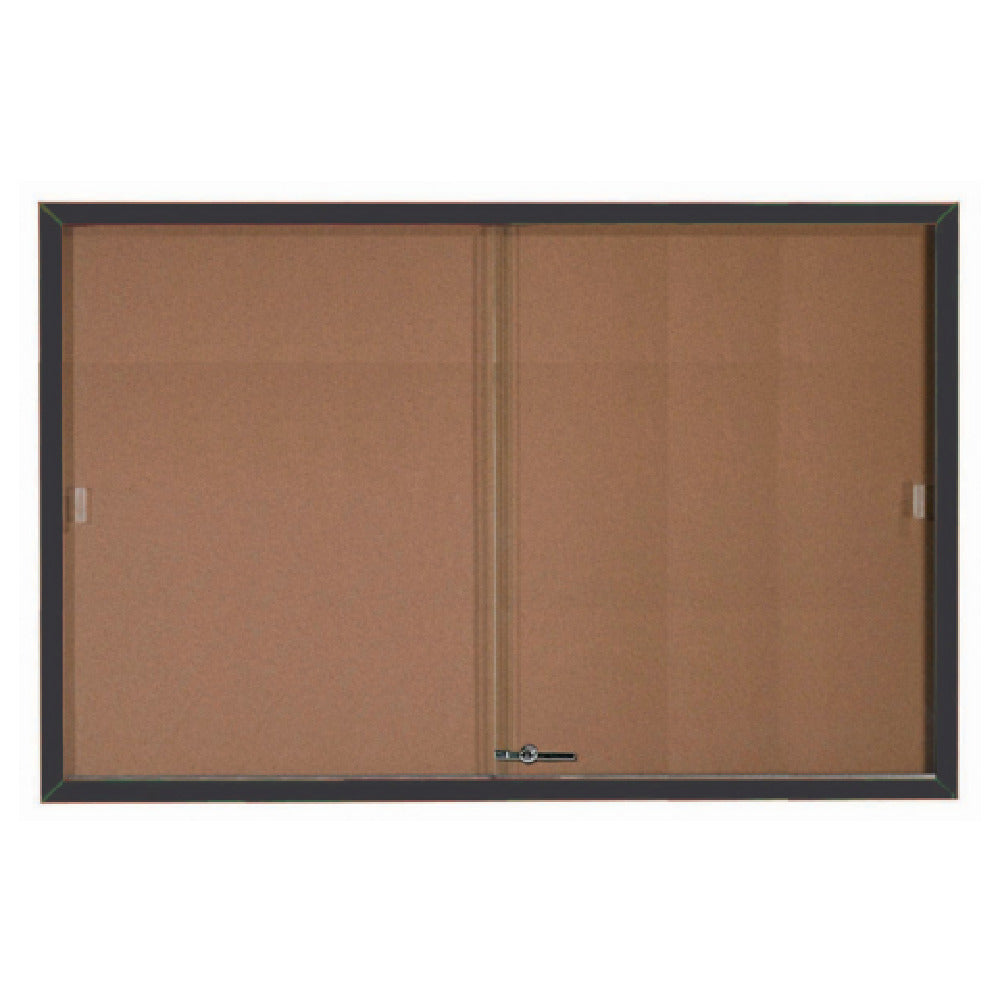 Aarco SBC4872BK Bulletin Board 72"W X 48"H Enclosed