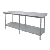 GSW USA WT-P2496W Premium Work Table 96"W X 24"D X 35"H 16/6 Gauge Stainless Steel Sound Deadened Top