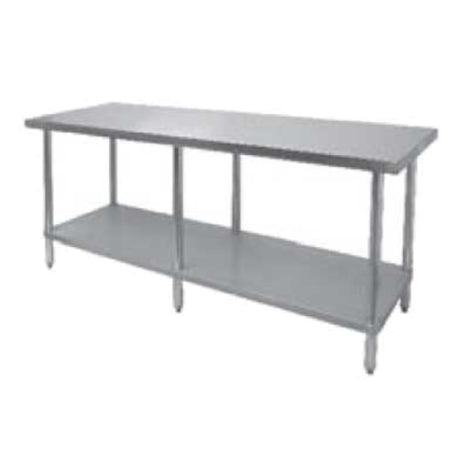 GSW USA WT-E2472 Economy Work Table 72"W X 24"D X 35"H 16/430 Stainless Steel Top