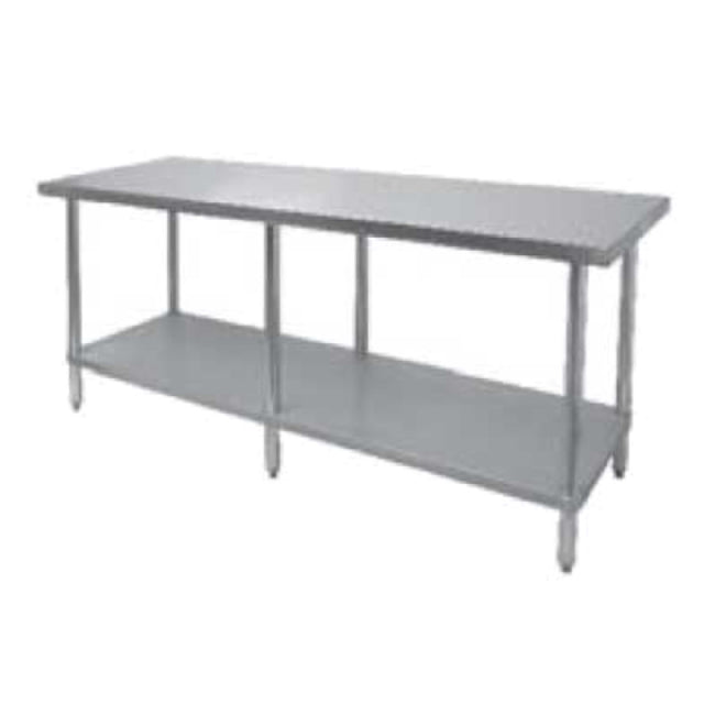 GSW USA WT-E2472 Economy Work Table 72"W X 24"D X 35"H 16/430 Stainless Steel Top