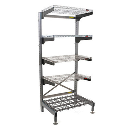 Eagle Q1866V86-5D Q-LEVER Cantilever Shelving Unit 5-tier 70"W X 23"D X 86"H Overall Size