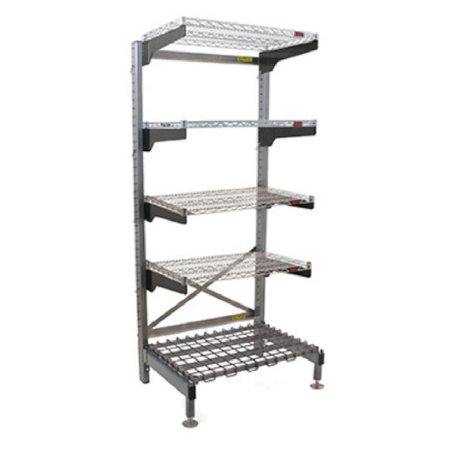 Eagle Q1866V86-5D Q-LEVER Cantilever Shelving Unit 5-tier 70"W X 23"D X 86"H Overall Size