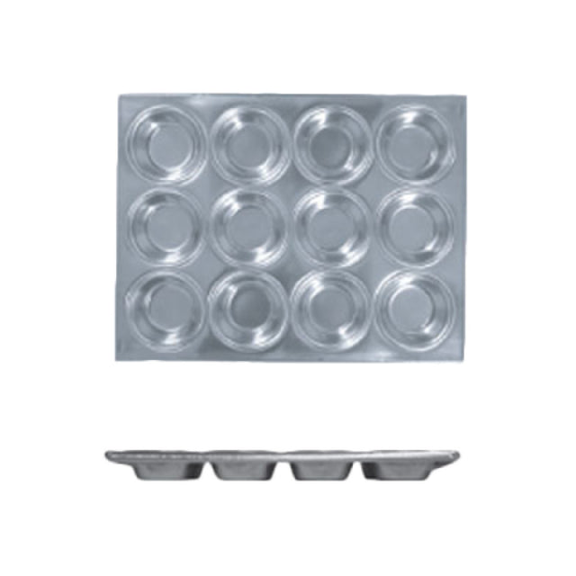 Thunder Group ALKMP012 Muffin Pan 12 Cup 3-1/2 Oz. Each Cup