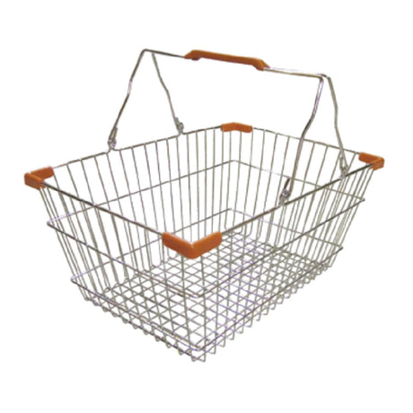 Omcan USA 13022 - (13022) Shopping Hand Basket, (2) Steel Handles With Plastic Coating