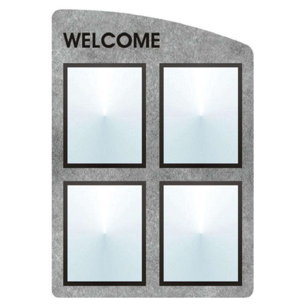 Hubert 23908 - Menu Board, 4-pocket, Wall-mount