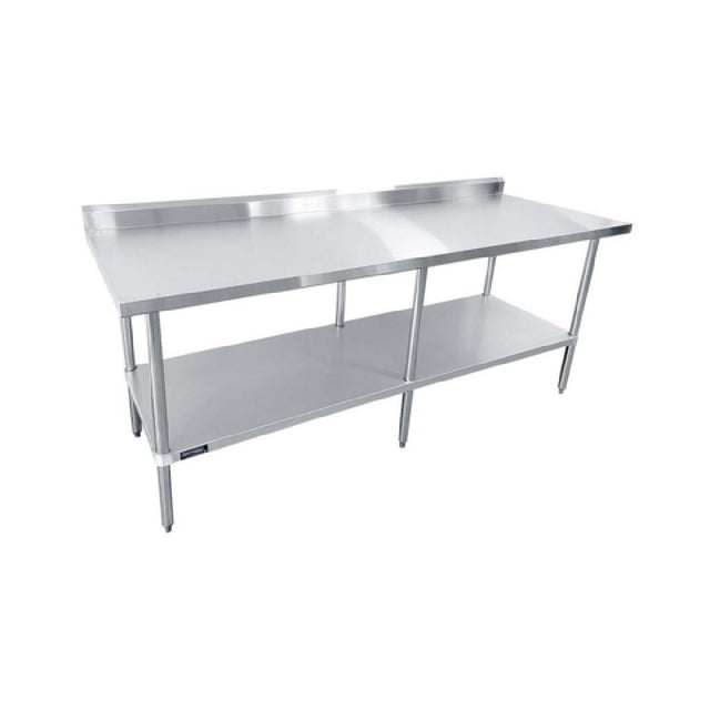 Sapphire Manufacturing SMTEB-2496G Worktable 96"W X 24"D X 35"H 18/430 Stainless Steel Top Shelf