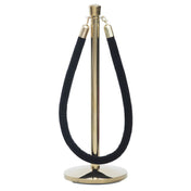 Hubert 92944 - Rope Guidance System, Includes: (1) 38-1/4"H Post, (1) 14" Dia. Tapered Concrete Base With Protective Rubber Floor Guards & (1) 6' Black Cotton Velour Rope