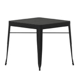 Flash Furniture SB-T11T-BK-GG Helvey Patio Dining Table 31-1/2"W X 31-1/2"D X 28-1/4"H Square Table