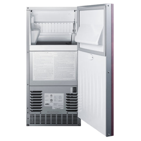 Summit BIM68OSGDRIF Undercounter Ice Maker Built-in Or Freestanding Indoor Or Outdoor Use