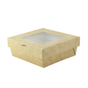 PacknWood 210KRBAK155K - Kray Box With PET Lid, 6.1"W X 6.1"D X 2"H, 34oz.