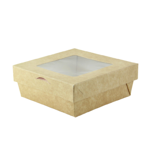 PacknWood 210KRBAK155K - Kray Box With PET Lid, 6.1"W X 6.1"D X 2"H, 34oz.