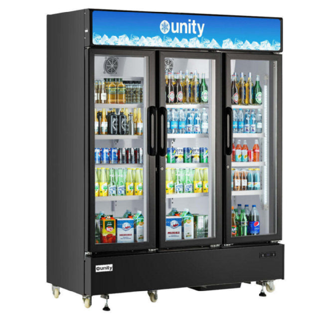 USR Brands U-72M - Unity Refrigerator Merchandiser, Two-section, 70.87"W