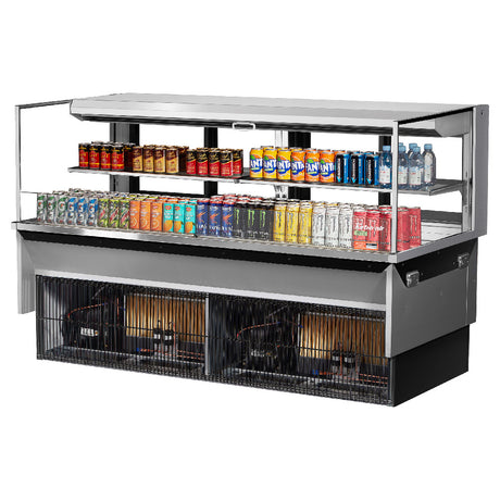 Turbo Air TOM-72L-UFD-S-2SI-N Drop-In Horizontal Open Display Case Low Profile