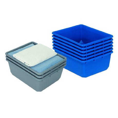 Quantum TUB2419-9CS_BLUE - QuanTub Nesting Tote, 100 Lb. Weight Capacity, Built-in Handle Grips
