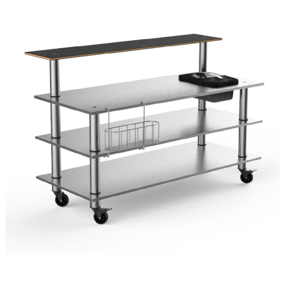 Steelite MGCMLC06MSXW Mogogo Buffet Solutions Modular ProBar Station 4-tier 71" X 40" X 47-1/2"H