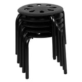 Flash Furniture LE-S2-BLACK-GG Stool Stacking 198 Lb. Weight Capacity