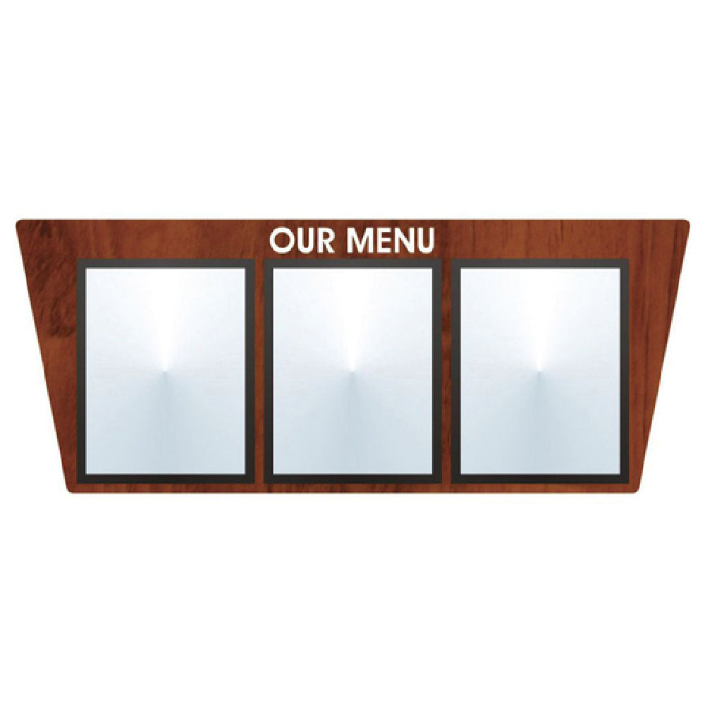 Hubert 41118 - Menu Board, 3-pocket, Wall-mount