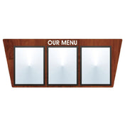 Hubert 41118 - Menu Board, 3-pocket, Wall-mount