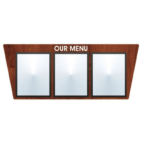Hubert 41118 - Menu Board, 3-pocket, Wall-mount
