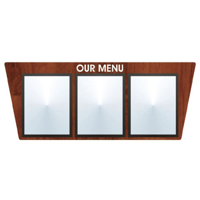 Hubert 41118 - Menu Board, 3-pocket, Wall-mount