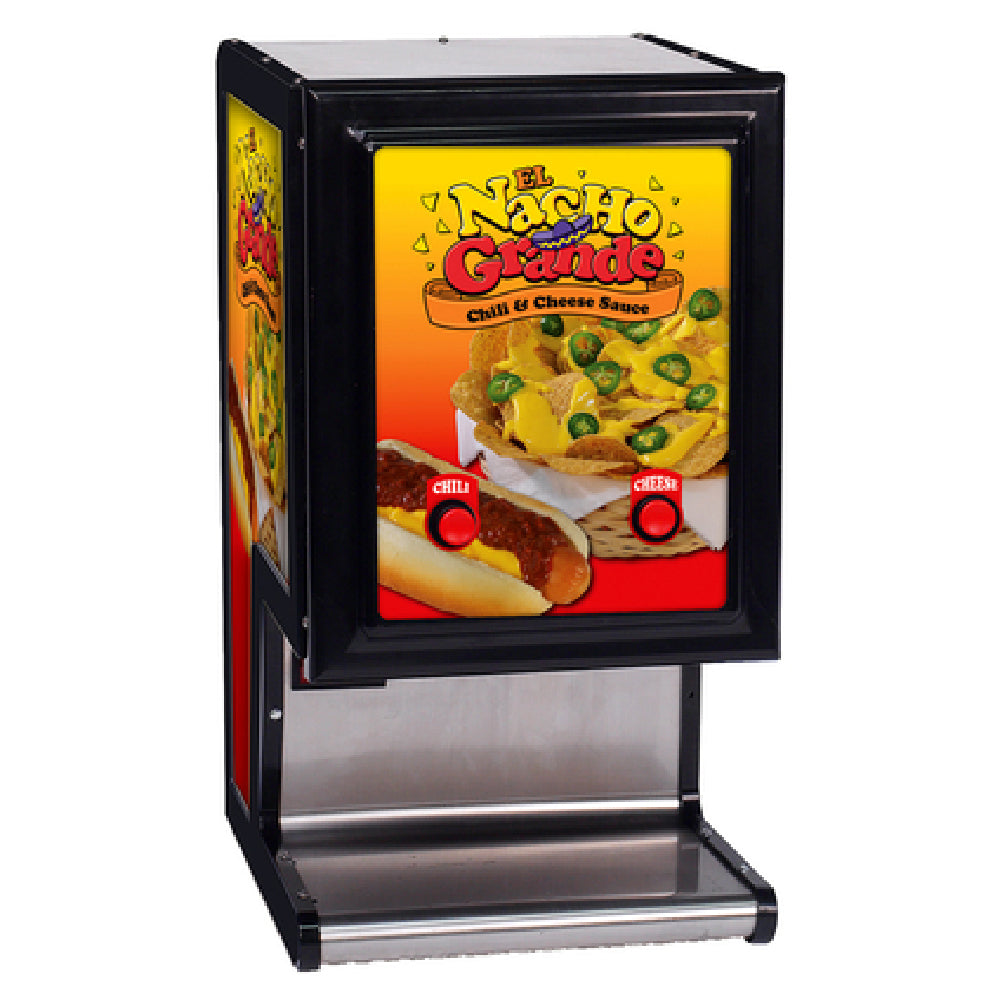 Gold Medal 5301 Dual Cheese & Chili Dispenser With Decals For Nachos