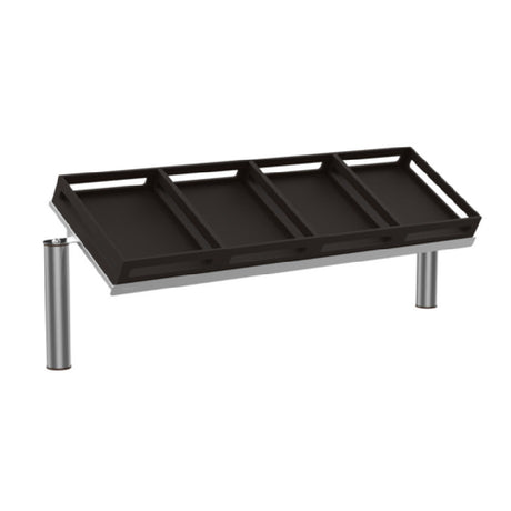 Steelite MGCIAY18DSXX - CRATE RACK STAINLESS STEEL DARK BAMBOO, Crate Rack, Ss Dark Bamboo