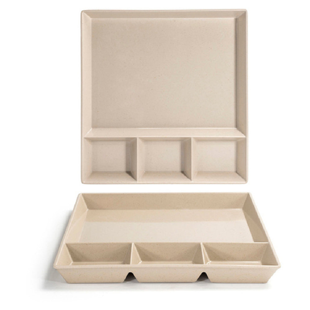 FOH DDP075NAB22 Platewise® Divided Plate 4-compartments 10" X 9-1/4" X 1"H