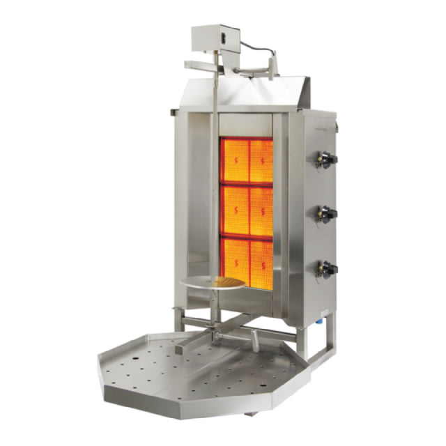 Eurodib VGB3 Eurodib Vertical Broiler (Gyro) Natural Gas (3) Double Burners