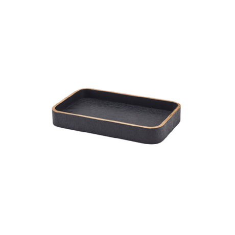 Steelite GWWVT23BK - Tray Wood Veneer Black, 9.0" X 5.5" X 1.375", Trays And Caddies