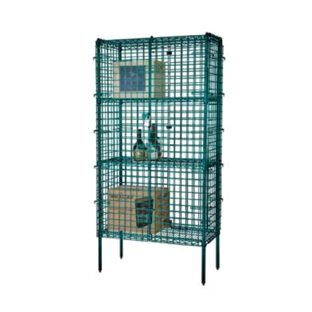 1880 Hospitality FSSEC24484GN Focus Foodservice Security Cage Complete Stationary Kit