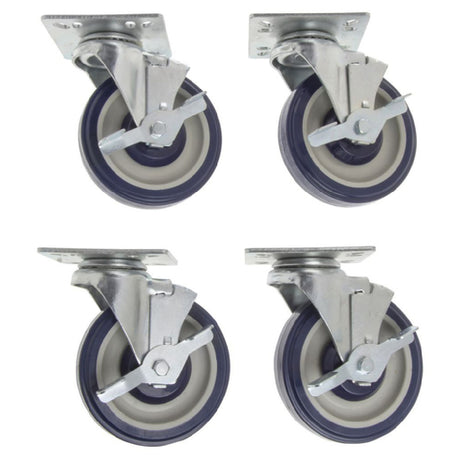 Hubert 72897 - Caster Kit, 5" Dia., 300 Lb. Capacity Per Caster
