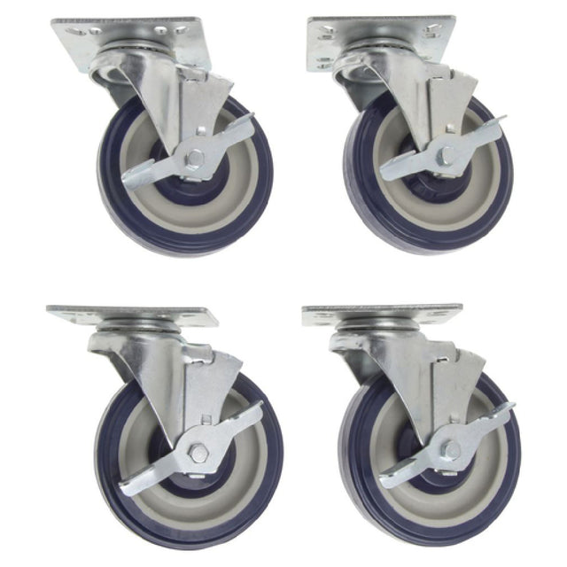 Hubert 72897 - Caster Kit, 5" Dia., 300 Lb. Capacity Per Caster
