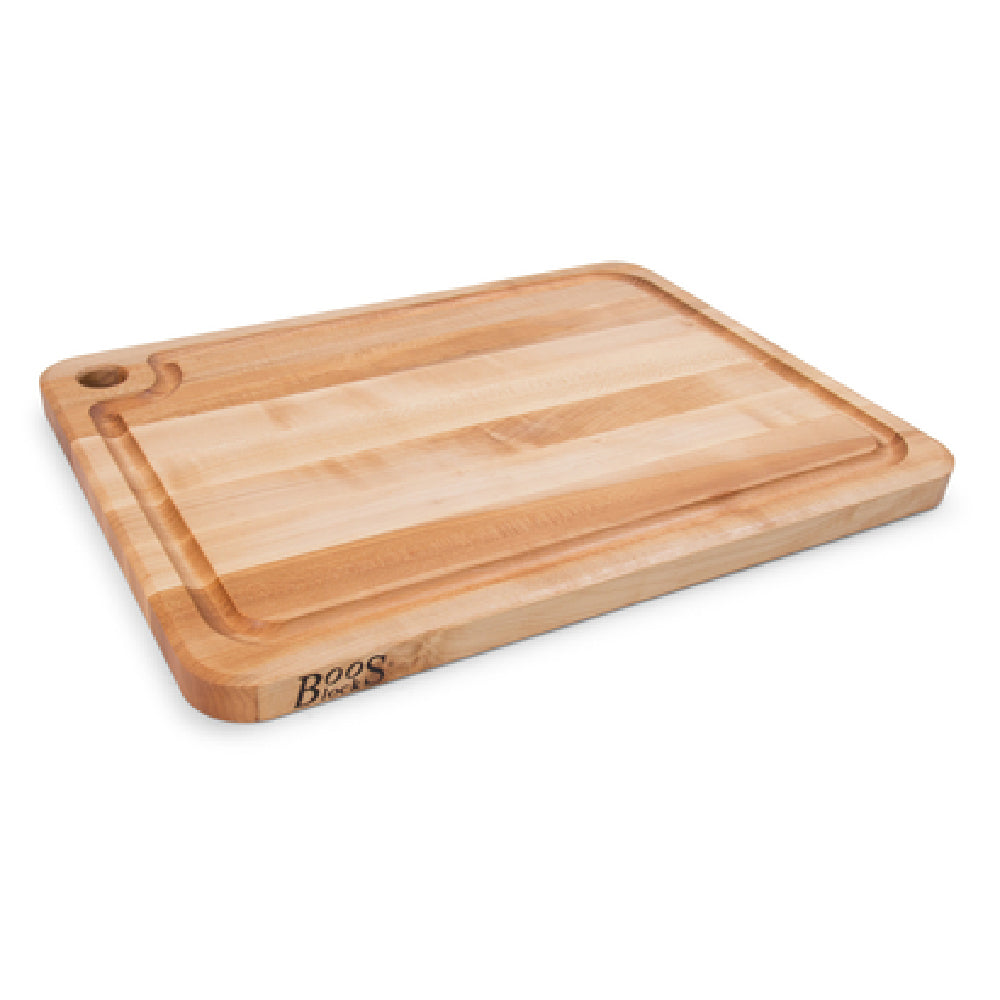 John Boos MPL2216125-FH-GRV Cutting Board 22"W X 16"D X 1-1/4" Thick Edge Grain Construction