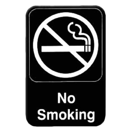 Thunder Group PLIS6912BK Information Symbol Sign 6" X 9" "No Smoking"