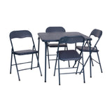 Flash Furniture JB-1-NV-GG Madison Folding Card Table And Chair Set Includes (1) 33-1/2"W X 33-1/2"D X 27-3/4"H Folding Table