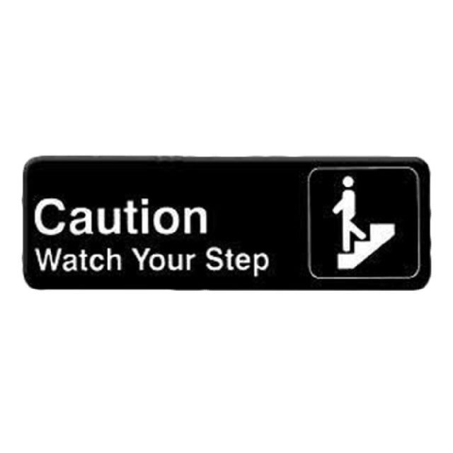 Thunder Group PLIS9329BK Information Symbol Sign 9" X 3" "Caution Watch Your Step"