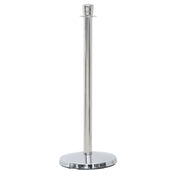 Hubert 12940 - Rope Guidance Base & Post, Includes: (1) 38-1/4"H Post & (1) 14" Dia. Tapered Concrete Base With Protective Rubber Floor Guards