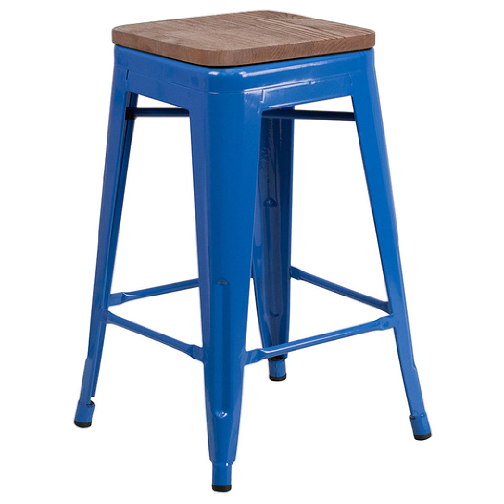 Flash Furniture CH-31320-24-BL-WD-GG Bar Stool 500 Lb. Weight Capacity Counter Height