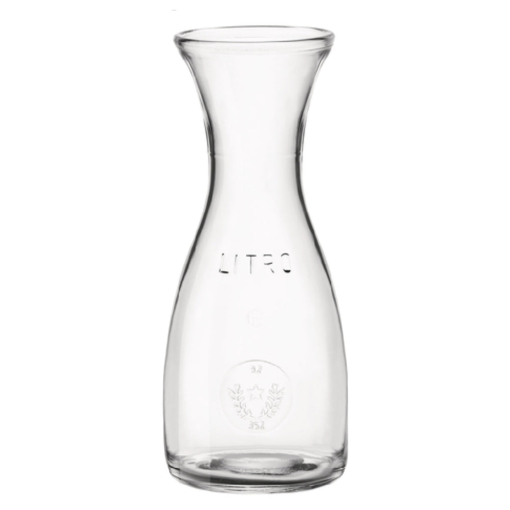 Steelite 4929Q202 Carafe 1 1/4 QT. (34 Oz. Fill Line) (H 10-1/4" M 4-1/4" T 3-5/8" B 3-3/8") Glass