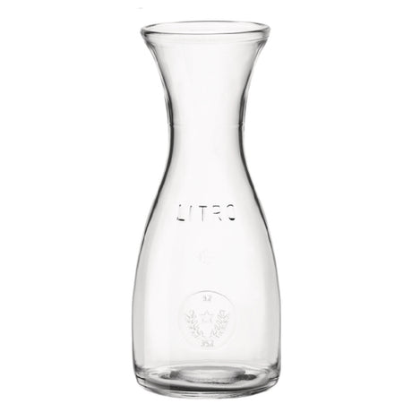 Steelite 4929Q202 Carafe 1 1/4 QT. (34 Oz. Fill Line) (H 10-1/4" M 4-1/4" T 3-5/8" B 3-3/8") Glass