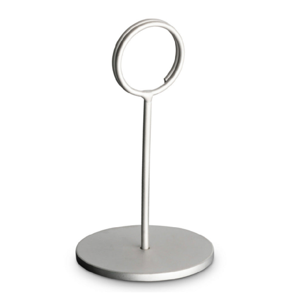 Bon Chef 61410 - Table Card/Sign Stand, Brushed Stainless Steel, Spiral Loop Clip