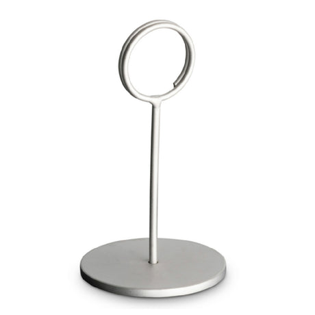 Bon Chef 61410 - Table Card/Sign Stand, Brushed Stainless Steel, Spiral Loop Clip