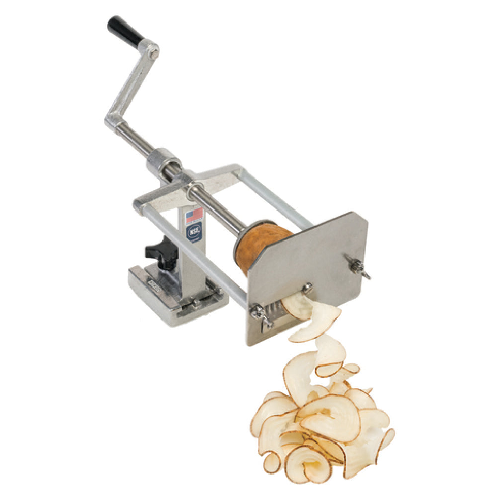 Nemco 55050AN-WR Spiral Fry™ Wavy Ribbon Fry Kutter Manual Mounts Securely On Any Flat Surface For Left Or Right Handed Operation