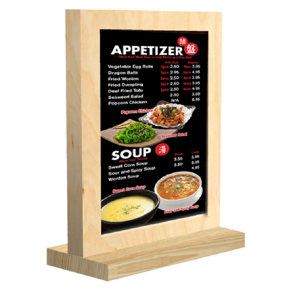 Menu Solutions WTFR-B Table Tent 5" X 7" Insert Wood Frame