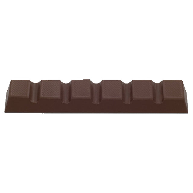 JB Prince K602 Chocolate Mold (7) 7-section Bar 5" X 1-1/8" X 4/5"H (127mm X 28mm X 20mm)